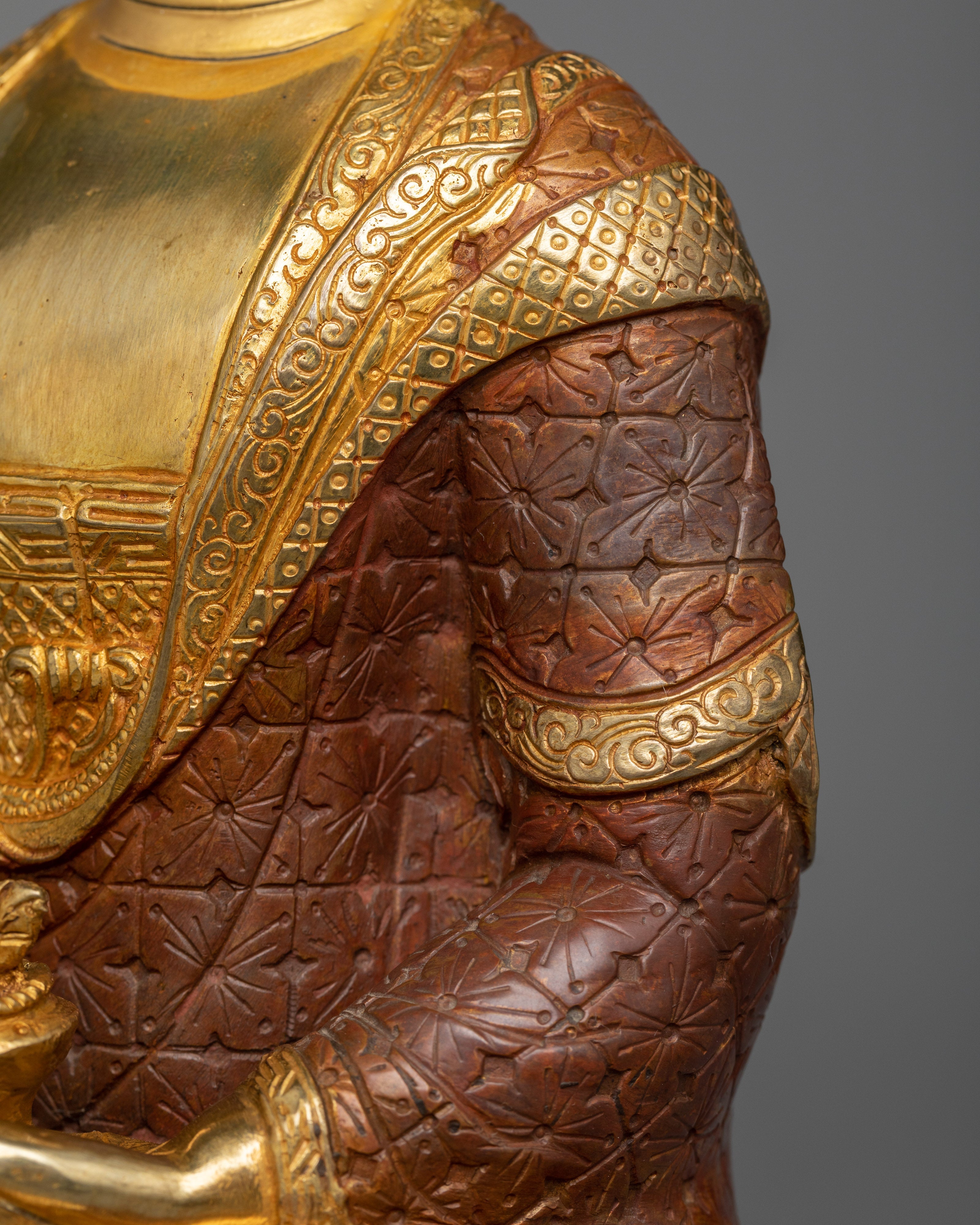 Bhaisajyaguru Buddha Statuette | 24K Gold Gilded Medicine Buddha