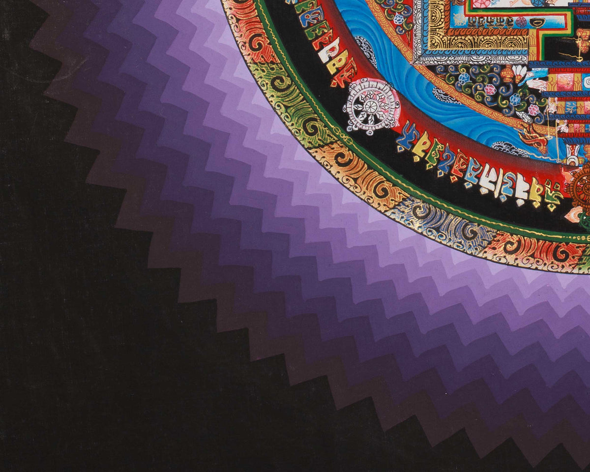 Buddhist Thangka of Kalachakra Mandala | Meditation Art
