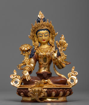 spiritual-green-tara-copper sculpture