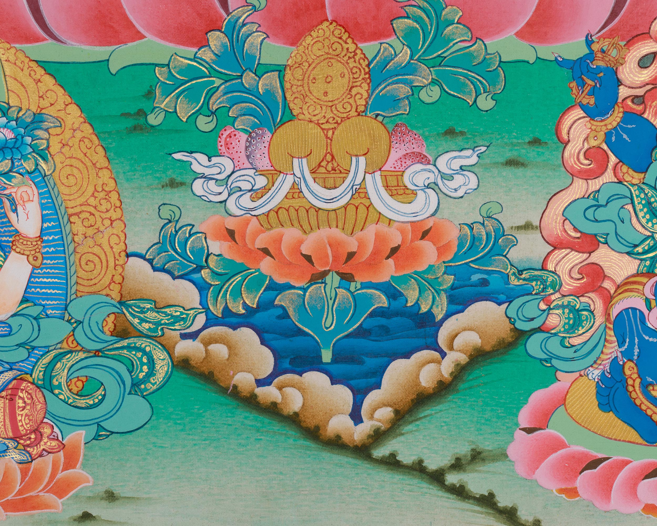 Manjushri Artwork | Sacred Hand-Painted Himalayan Wisdom Thangka