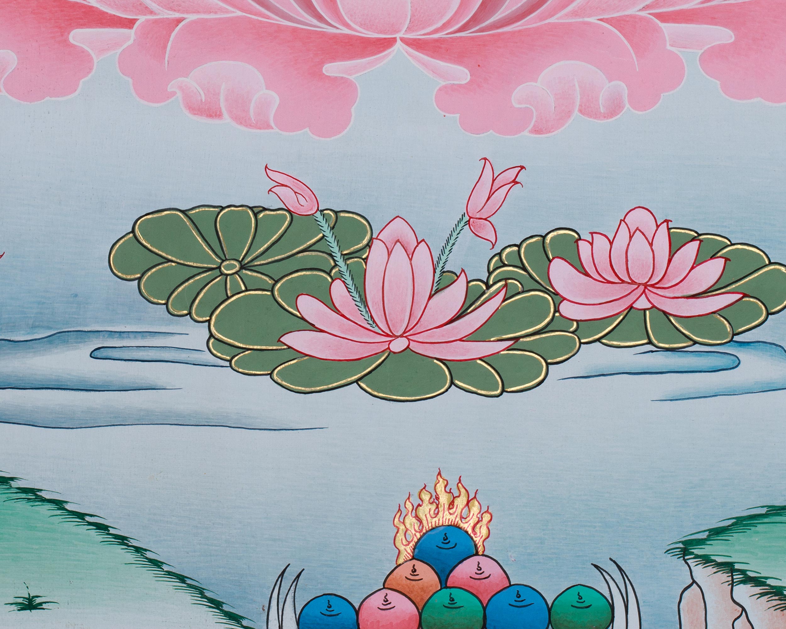 Peaceful Manjushri Thangka | Deity of Knowledge and Insight | Awakened Intelligence