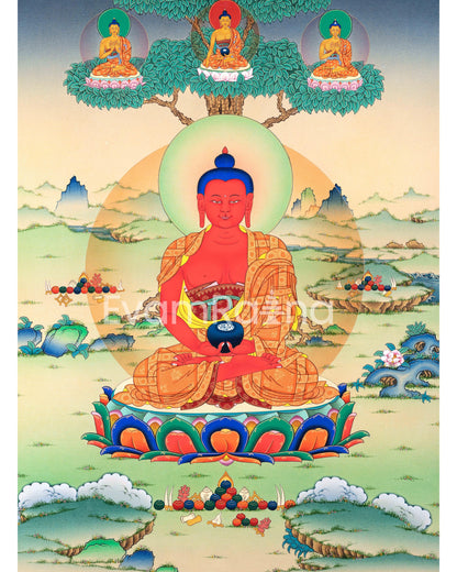 High-Quality Amitabha Buddha Thangka Prin