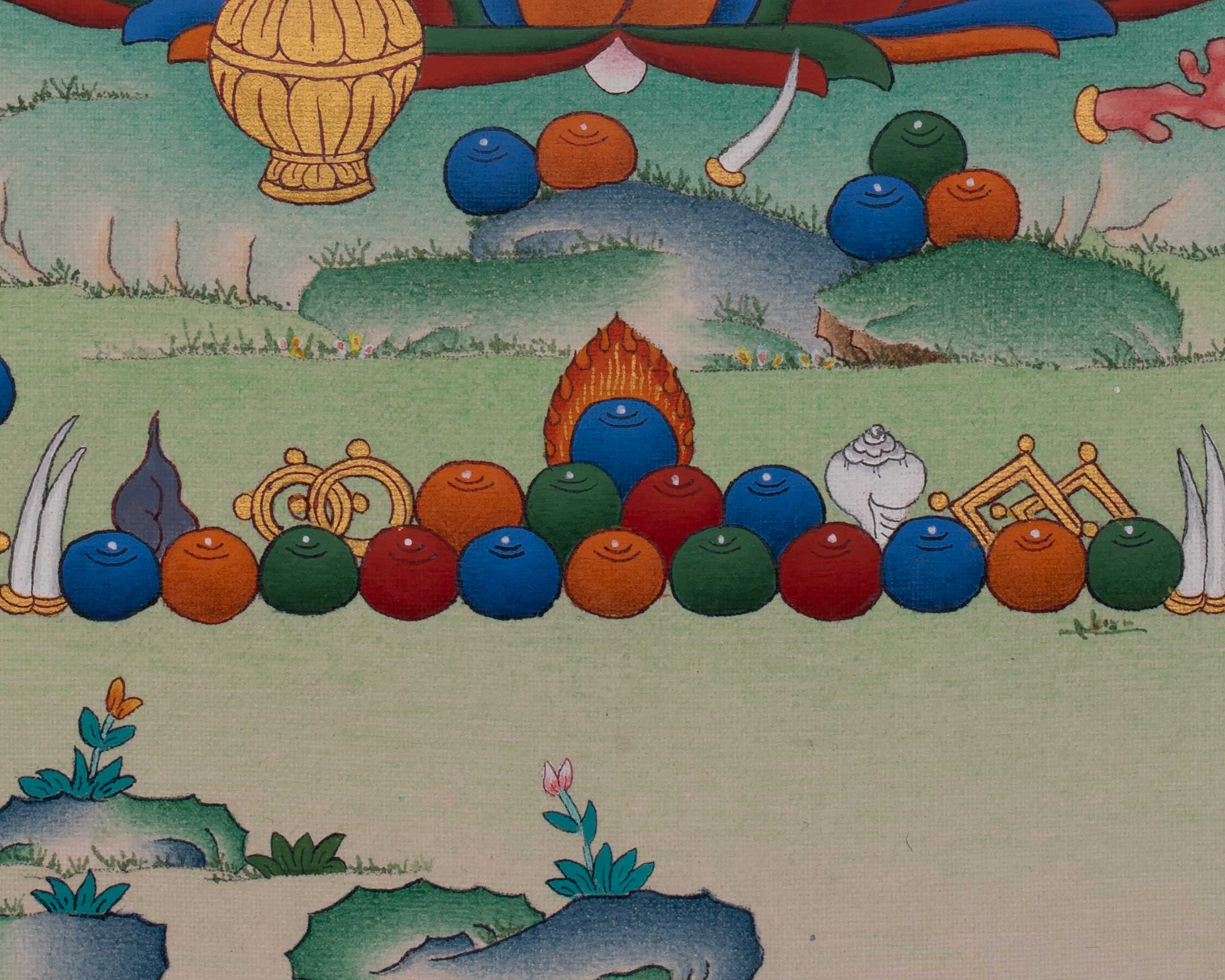 Dzambhala Prosperity Art | Wealth Deity | Traditional Thangka