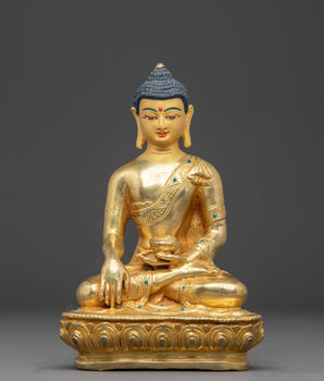 Handcrafted Radiant Artwork of Buddha Shakyamuni | Historical Enlightened One