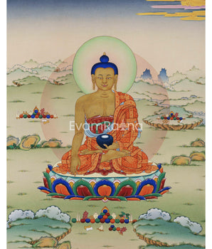 Seated Shakyamuni Buddha Thangka Print