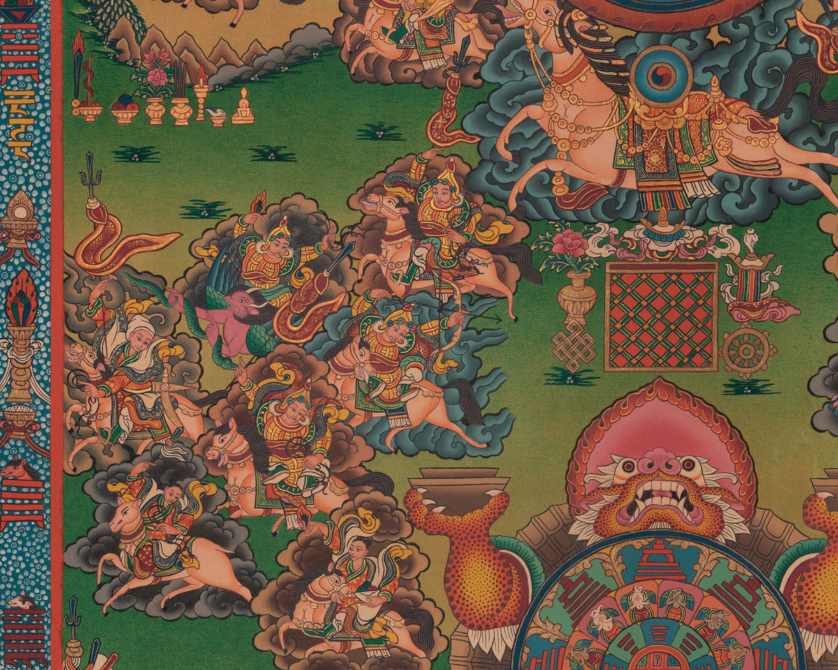 Buddhist Calendar Thangka | Tibetan Astrological Mandala Painting