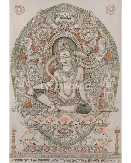 High-Quality Giclee Print Of Indra Deity