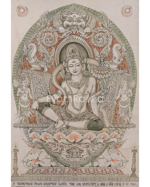 High-Quality Giclee Print Of Indra Deity