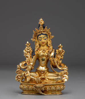 Radiant Golden Shyama Tara Statue 