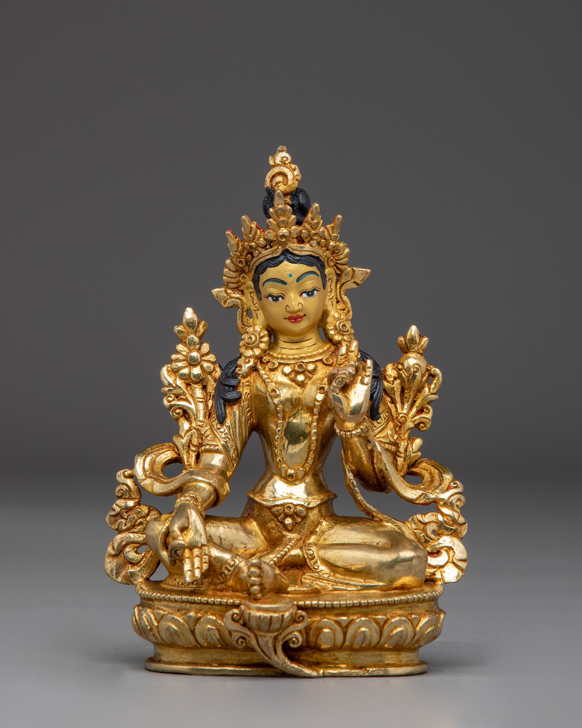 Radiant Golden Shyama Tara Statue 