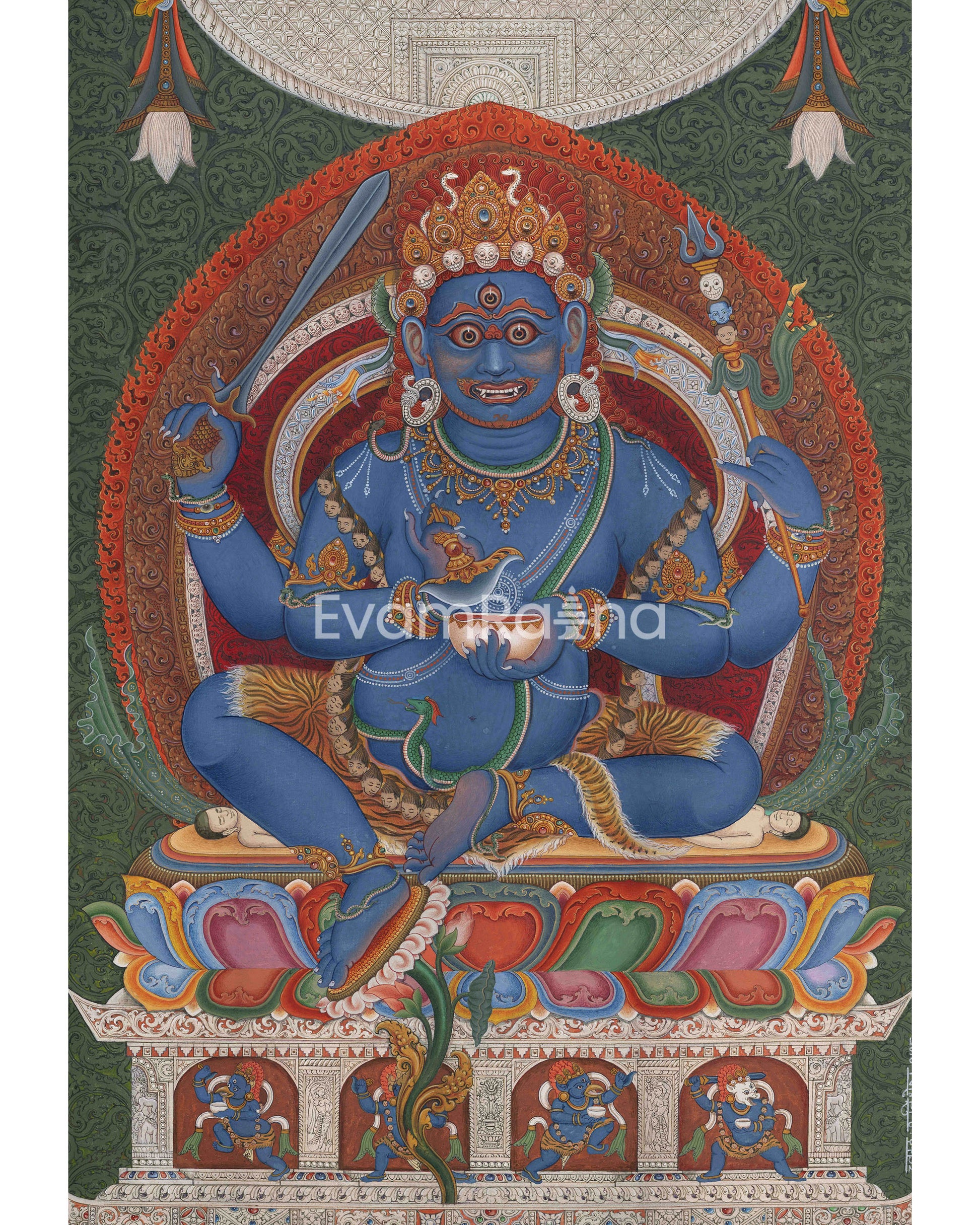 High-Quality Giclee Print For Mahakala Mantra Practice