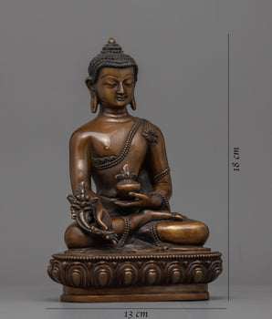 Bhaisajyaguru Buddha Statue | Traditional Tibetan Healing Medicine Buddha Figurine