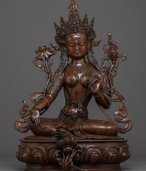 Handmade Green Tara Sculpture