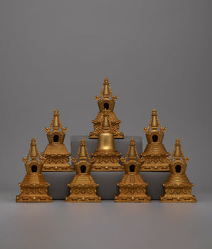 8 Buddhist Stupa Set