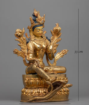 green-tara-sculpture for buddhist altar