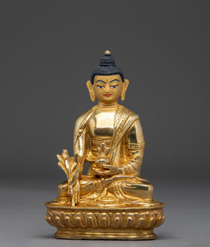 Golden Statue of Medicine Buddha