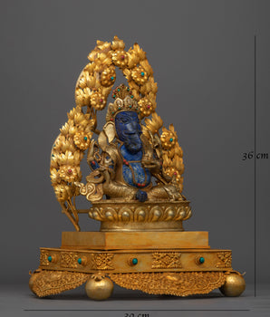 Ganesh Hand-Carved Lapis Stone Statue | Master of Wisdom and Remover of Obstacles