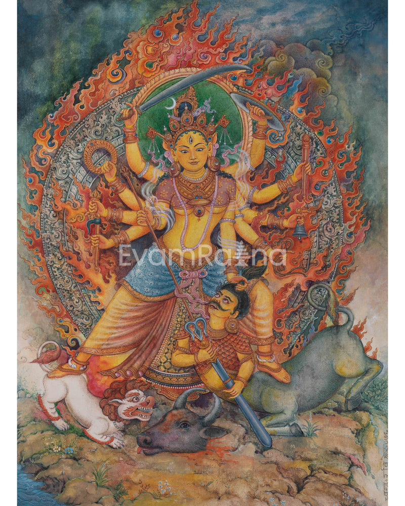 The Grand Bhagwati Giclee Print For Mantra Practice