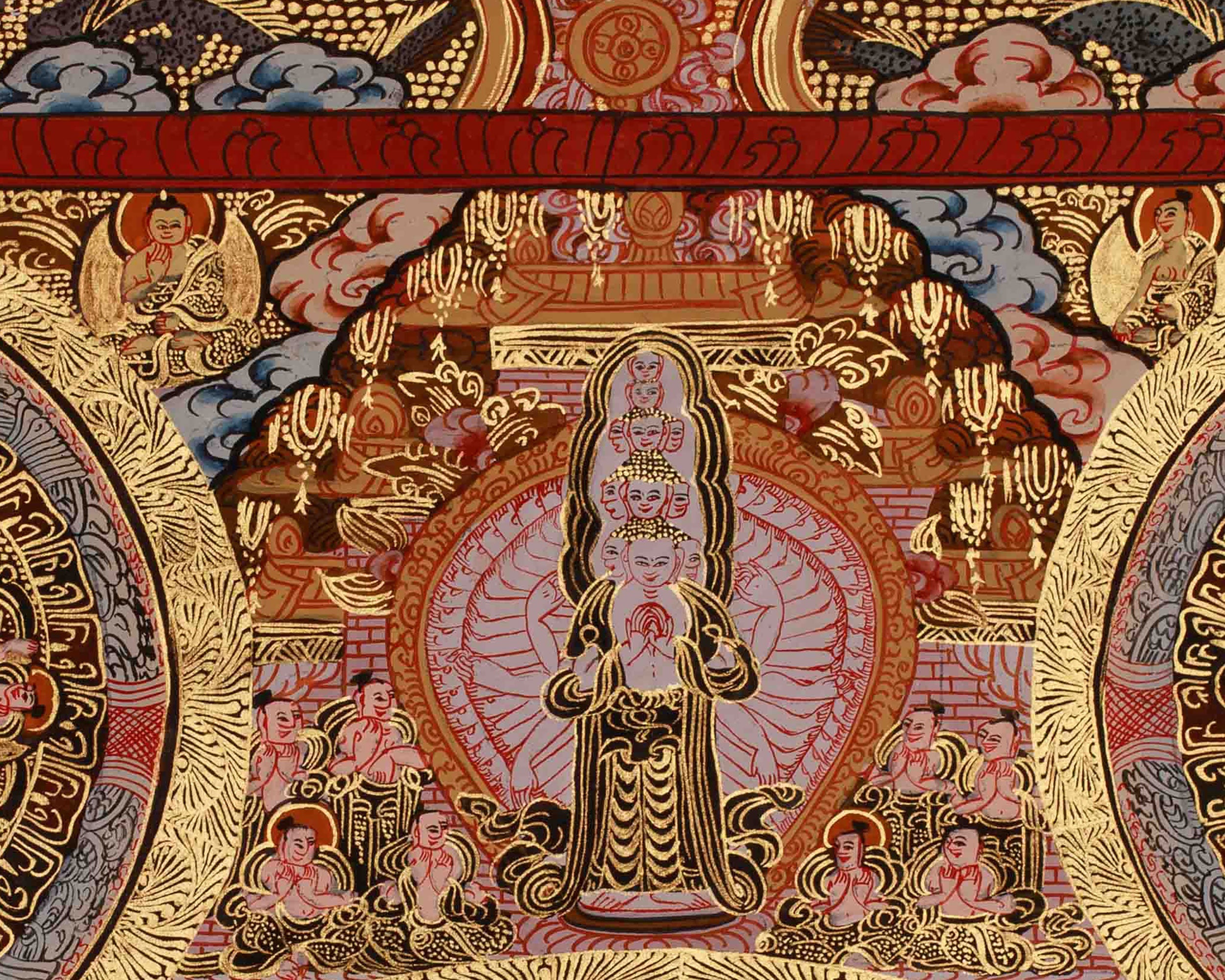 Buddha Mandala Sacred Artwork | Tibetan Mandala Of Wisdom & Compassion | Spiritual Altar