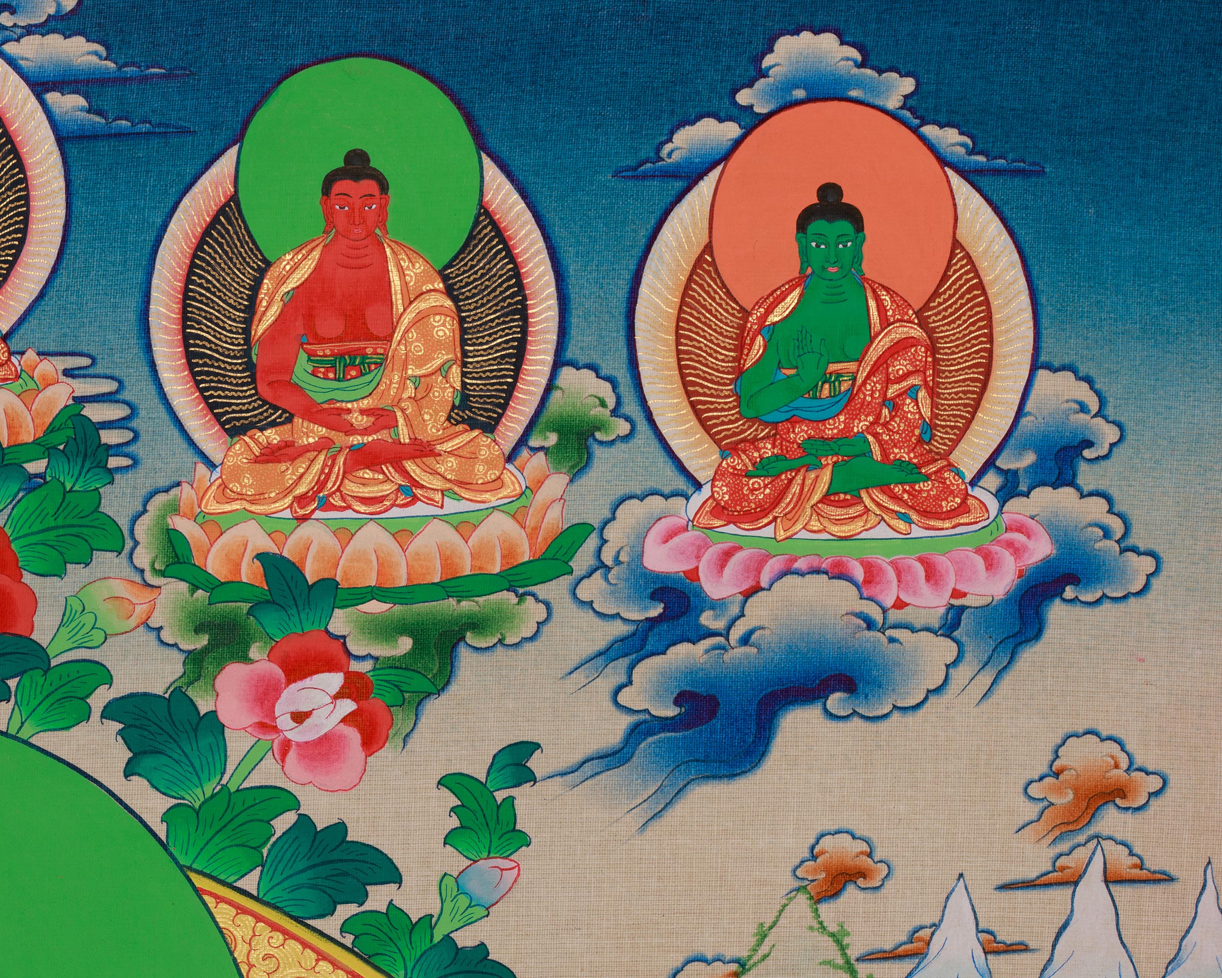Spiritual Wealth Deity Dzambhala Thangka | Icon of Prosperity
