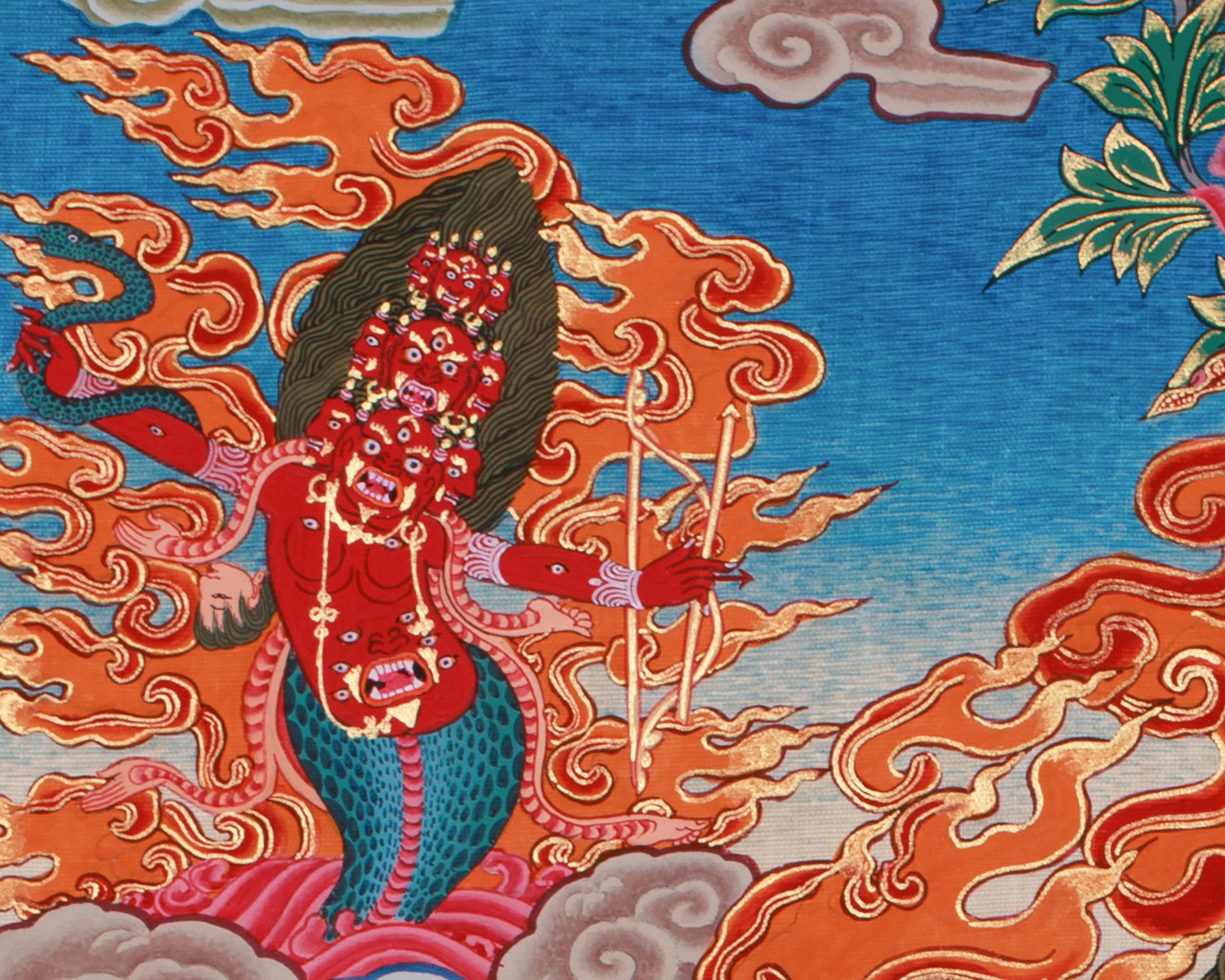 Thangka of 4-Armed Mahakala | Protector Deity of Wisdom and Dharma