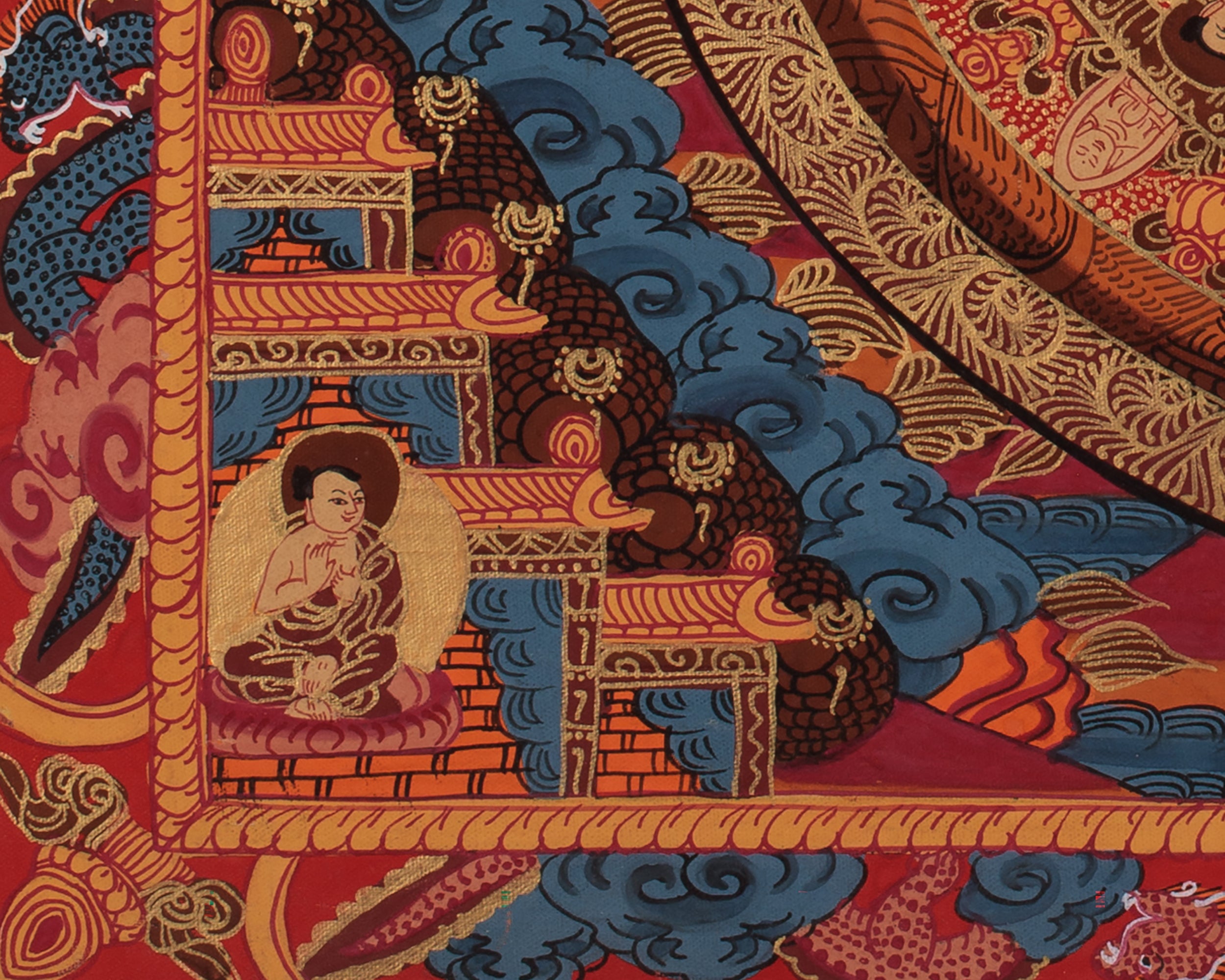 Triple Mandala of Buddha Art | A Sacred Himalayan Artwork of Enlightened Wisdom