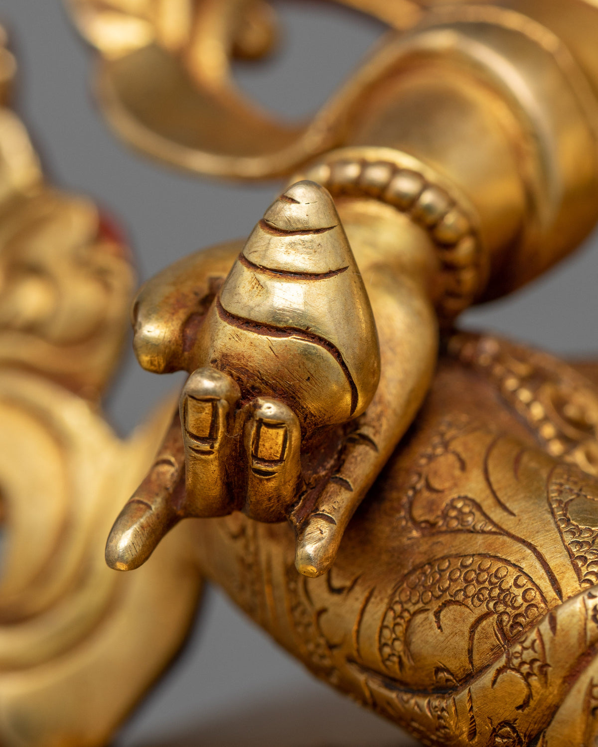 Zambala Gold Gilded Statue | Himalayan Detailed Acrylic Painted