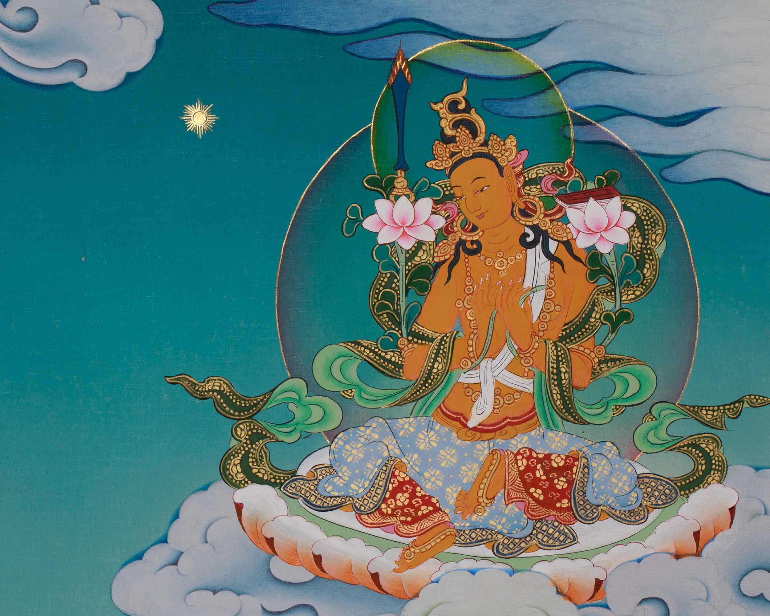 Buddhist Thangka of Bodhisattva Chenrezig | The Embodiment of Compassion