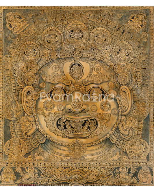 Head Of Bhairava On A Canvas Art