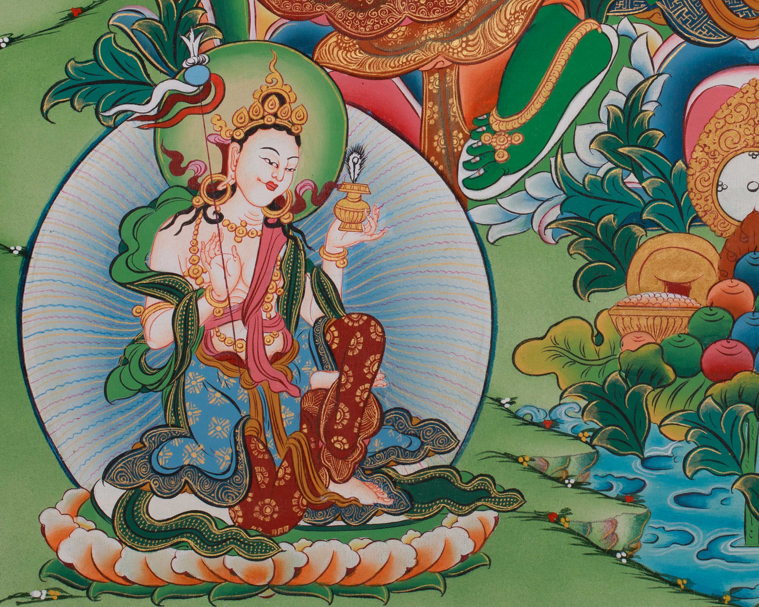 Goddess Green Tara Art | Symbolizing Swift Blessings and Healing Energy