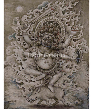 Thangka Print To Practice Mahakala Mantra 