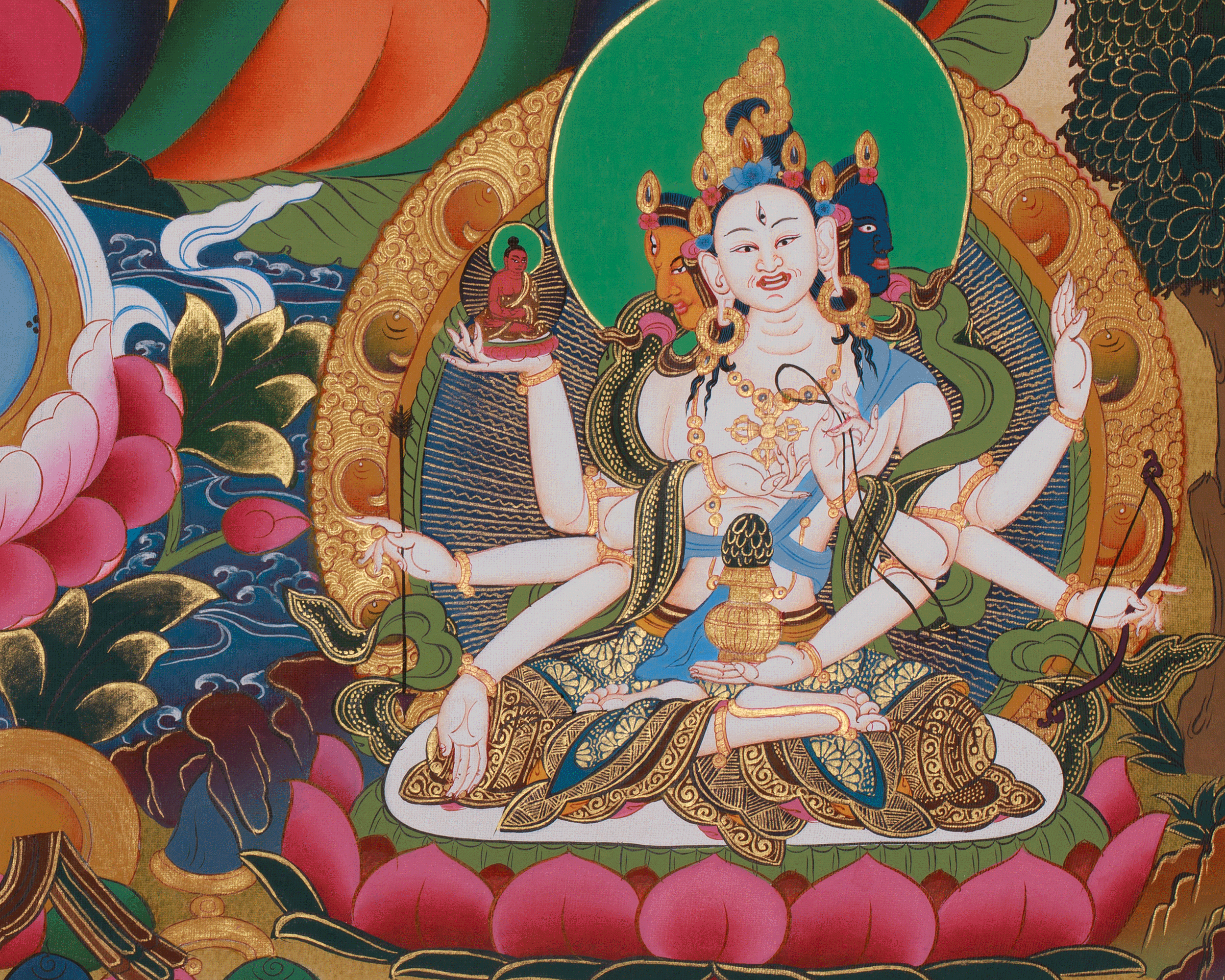 Sita Tara Art | Healing, Longevity, and Compassionate Deity Thangka | White Tara
