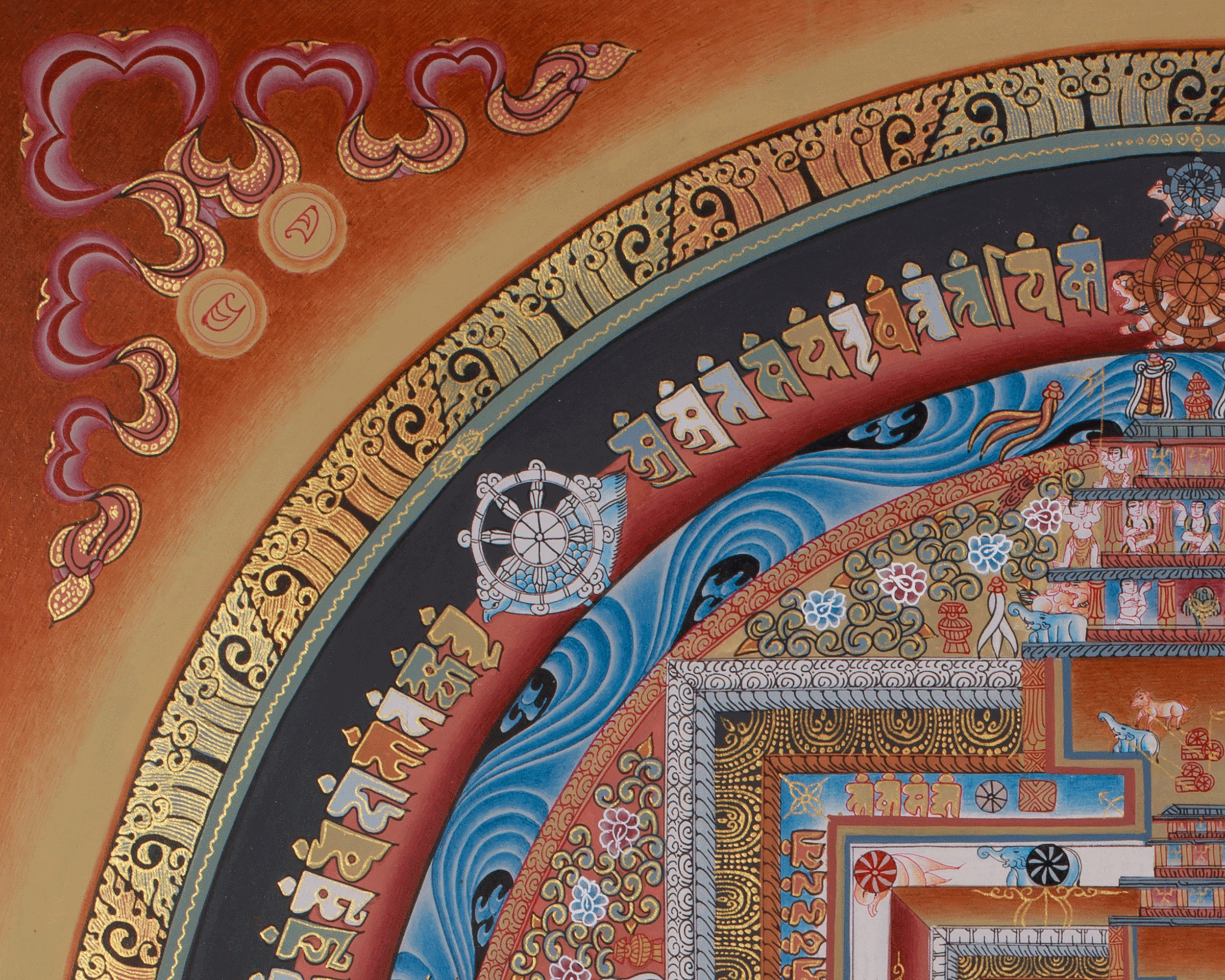 Kalachakra Mandala Meditation Art | Hand Painted Thangka