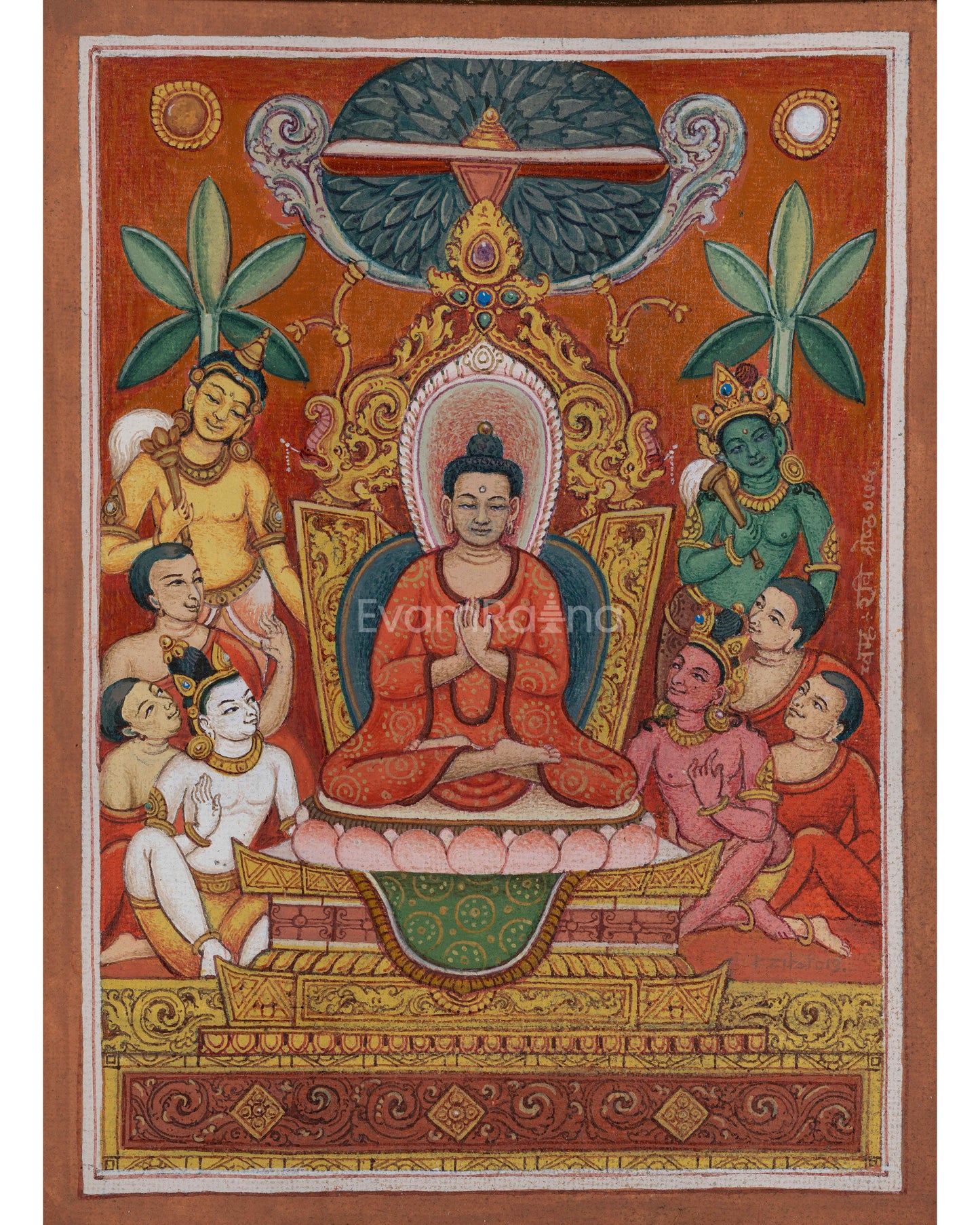 Stories About The Buddha On a Giclee Print | Tibetan Poster Historical Shakyamuni Buddha