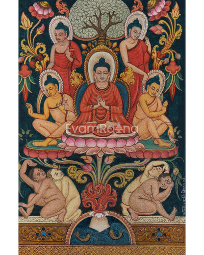 Sri Siddhartha Gautama Buddha Thangka Print |