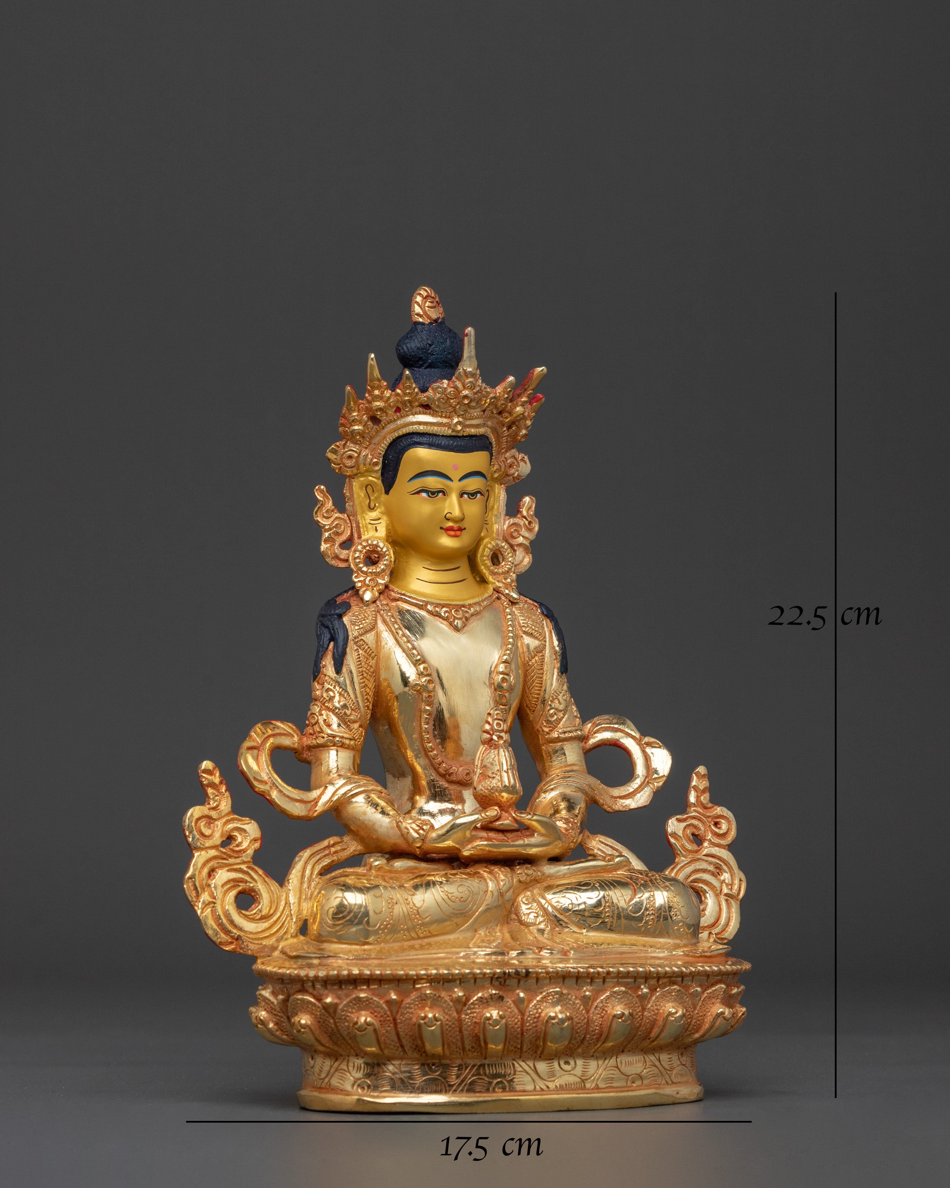 Handcrafted Amitayus Spiritual Statue | Tibetan Buddhist Long Life Deity