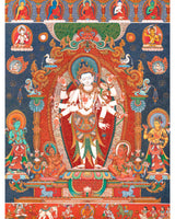 High-Quality Amoghapasa Lokeshvara Thangka Print 