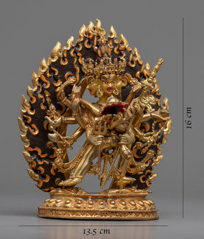 Kalachakra Symbol Statue | Traditional Tibetan Style Buddhist Statue