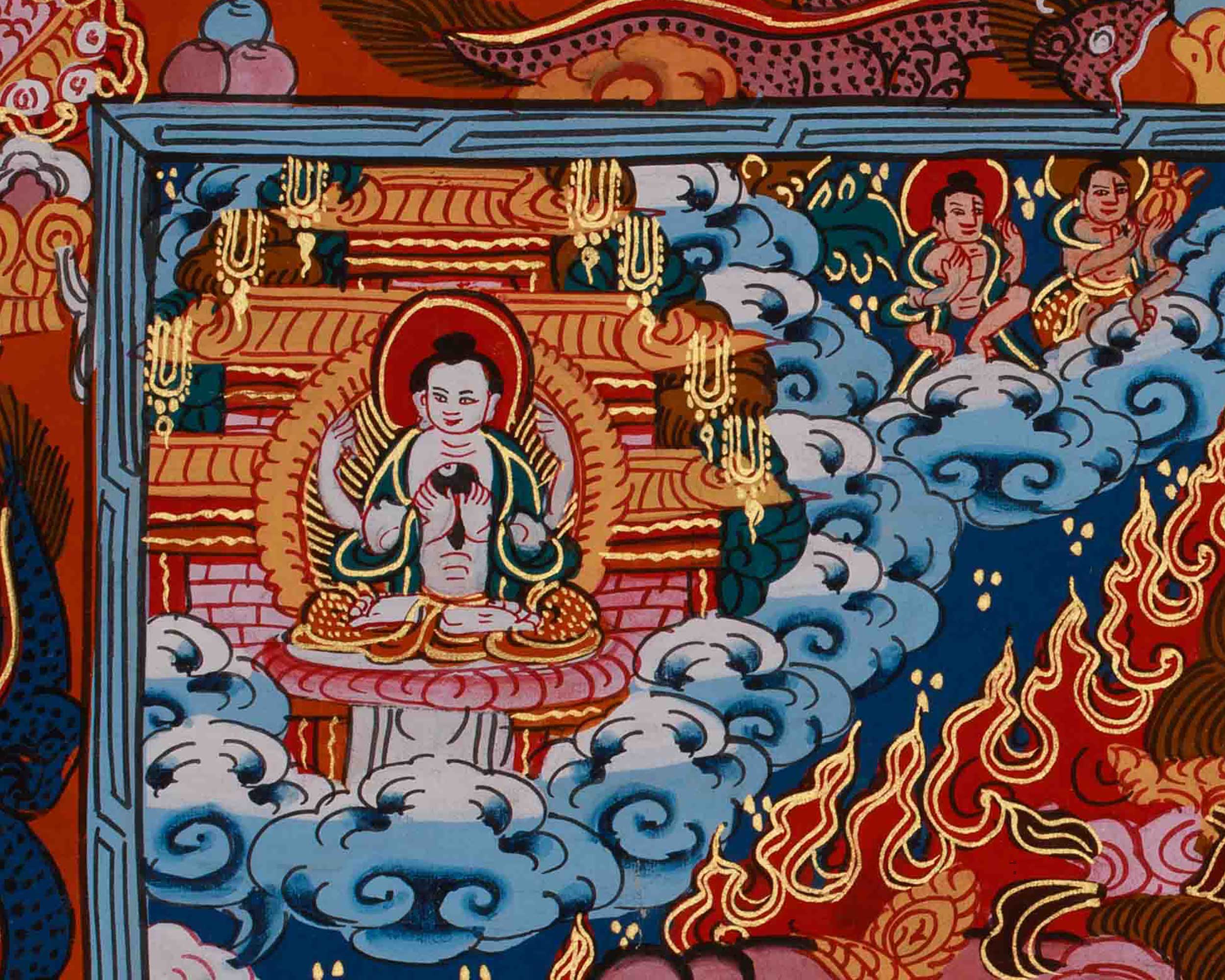 Buddhist Wheel of Life Mandala | Symbolizing Samsara, Karma, and Liberation