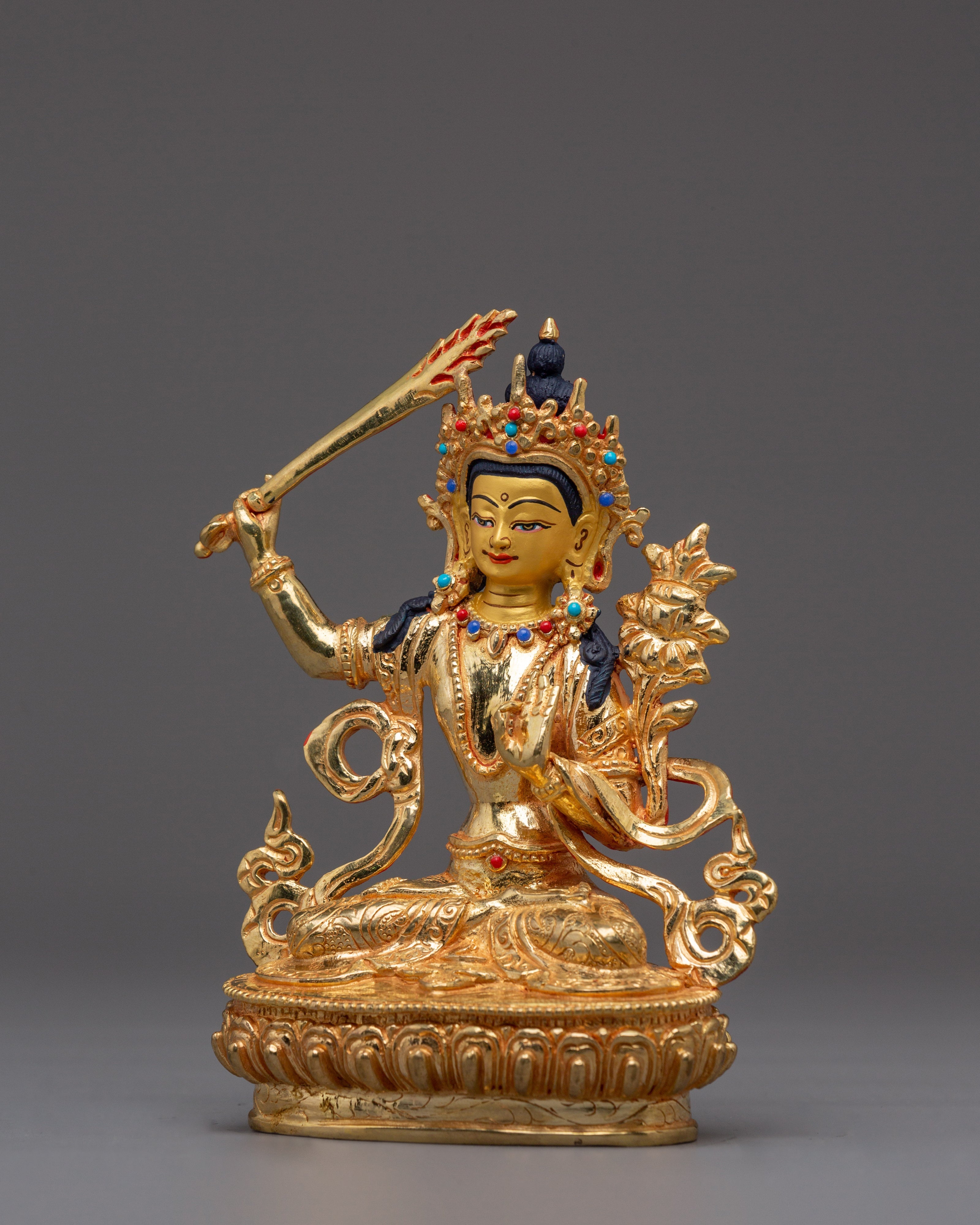Tibetan Buddhist Deity Manjushri Statue | Bodhisattva of Wisdom