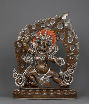 Silver Plated Vajrapani Statue