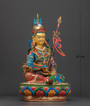 Guru Rinpoche Colored Handmade Statue | Guardian of the Hidden Land