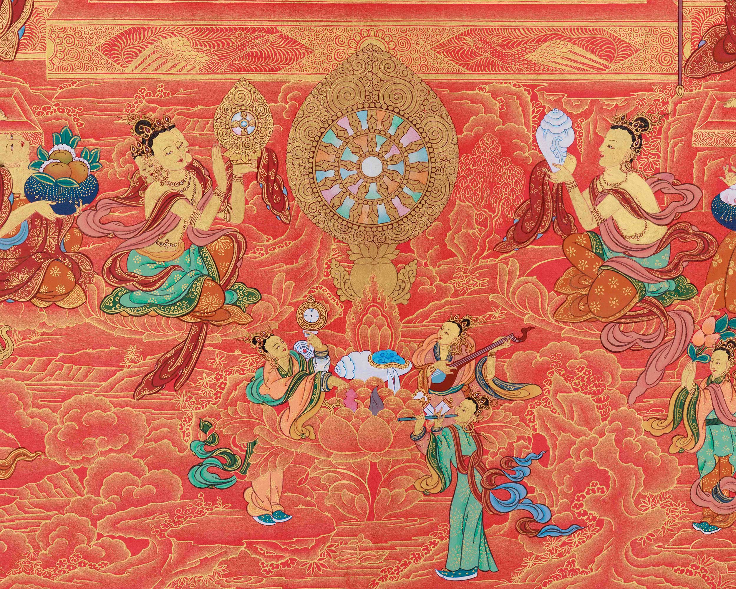 Siddhartha Gautama Buddha Thangka | The Enlightened One in Radiant Golden Splendor