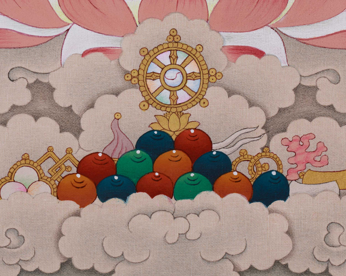 Manjushri Bodhisattva of Wisdom Deity Thangka | God of Swords