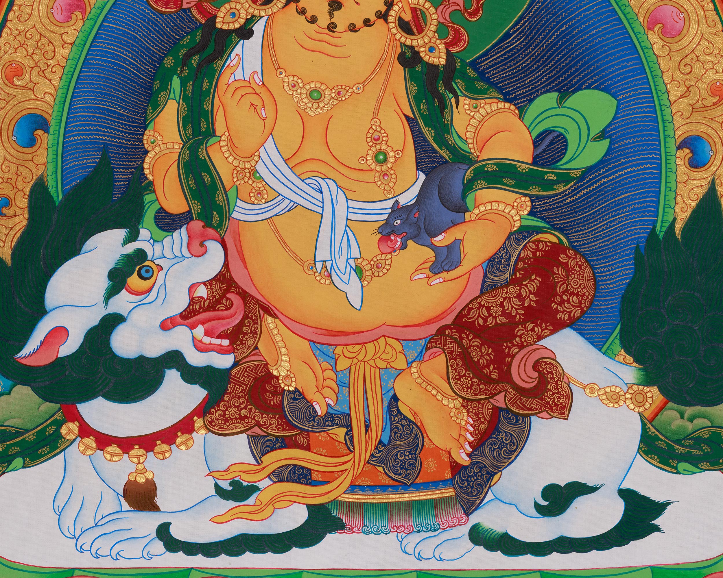 Sacred Namtoshe Thangka | Tibetan Buddhist Guardian King of the North
