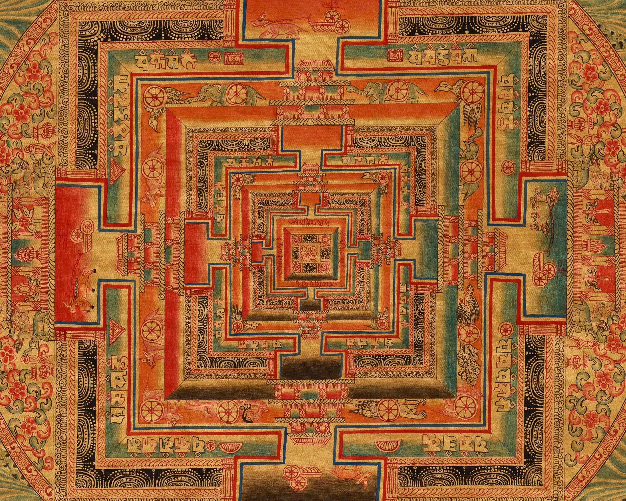 Buddhist Kalachakra Mandala Artwork | The Wheel of Time