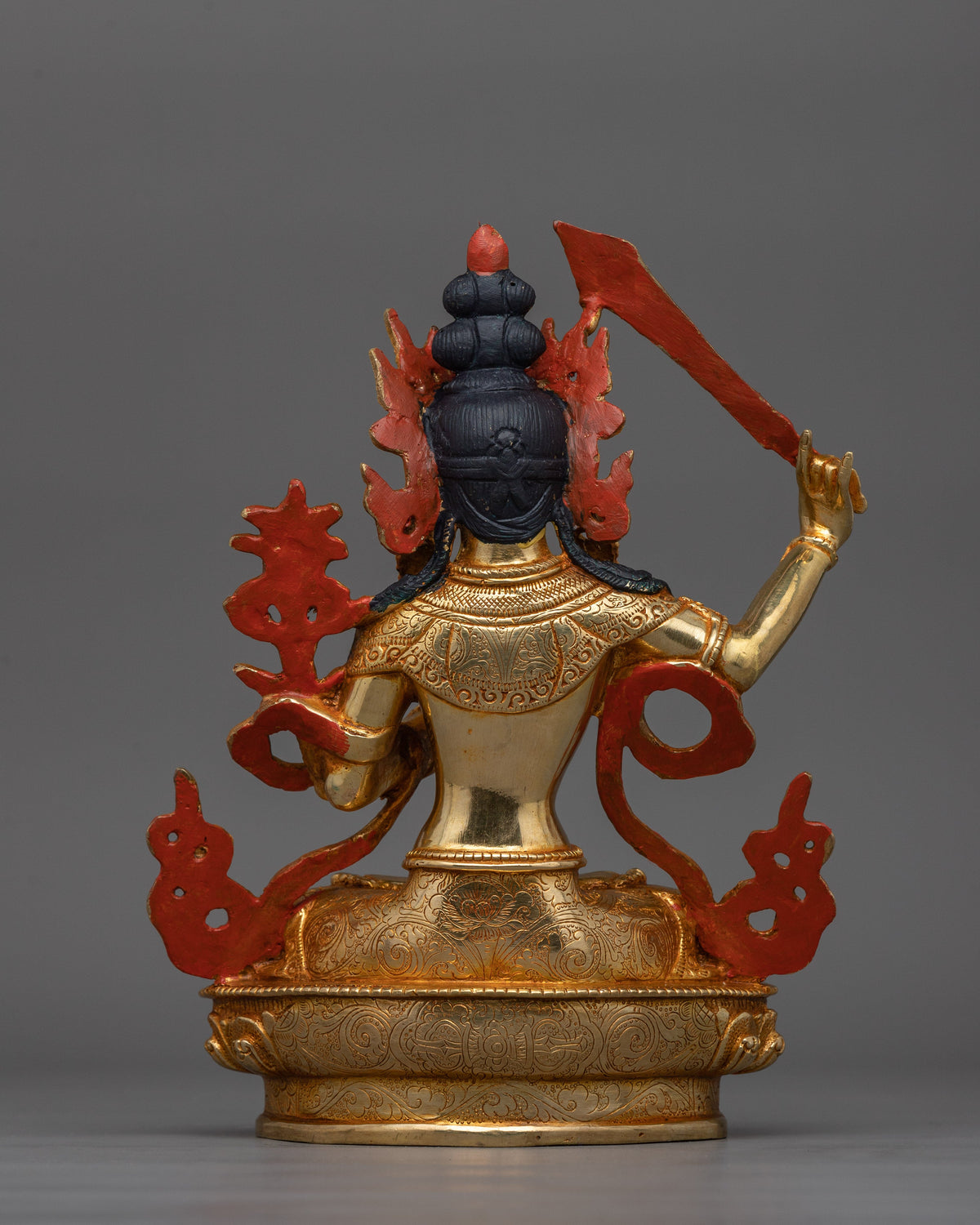 Bodhisattva Deity Holding Flaming Sword Manjushri | Symbol of Wisdom and Knowledge