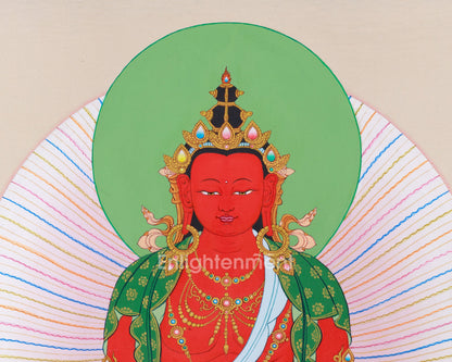 Amitayus with White Tara and Namgyalma Thangka