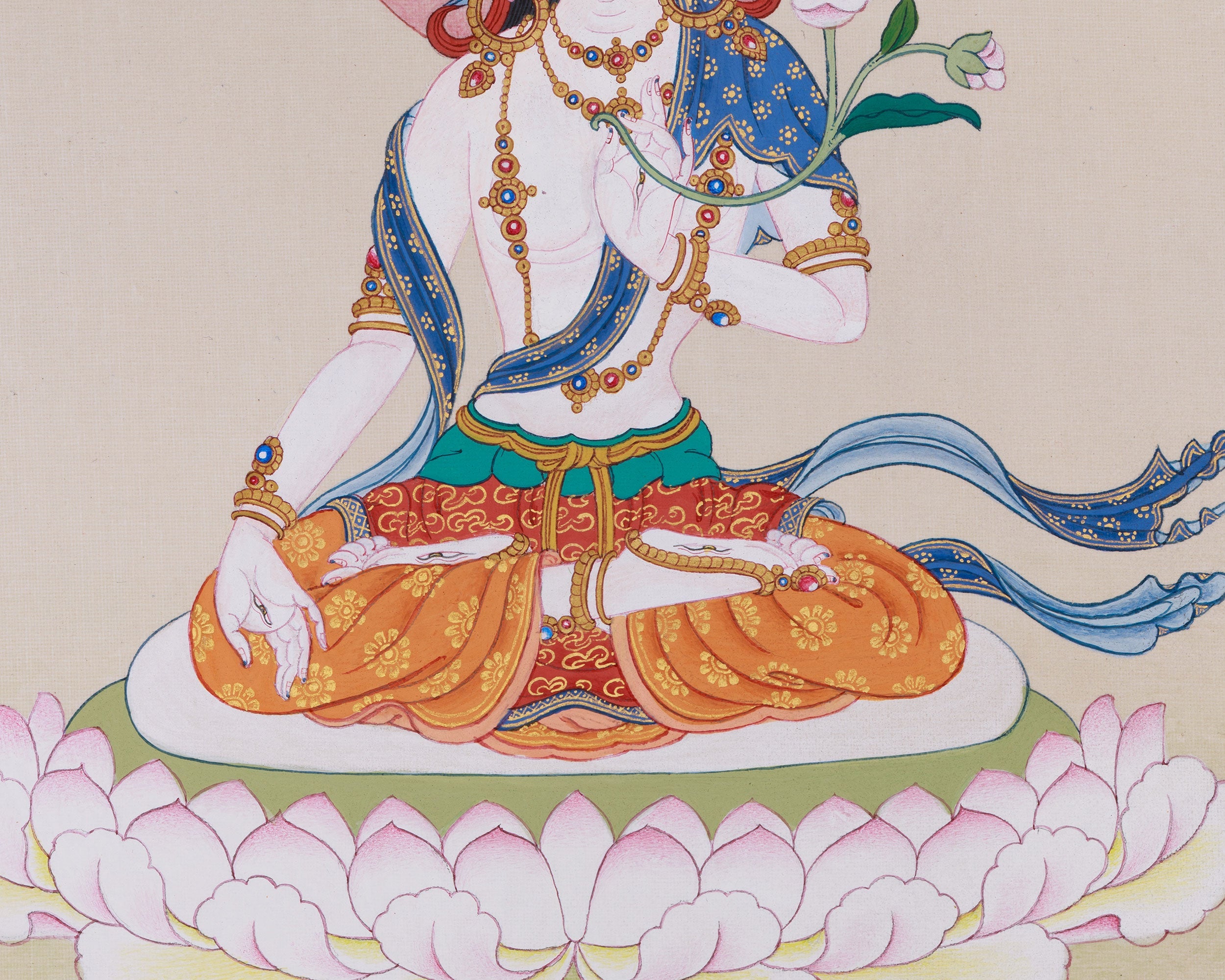 Sacred Longevity Deity, White Tara | Goddess of Healing and Spiritual Protection