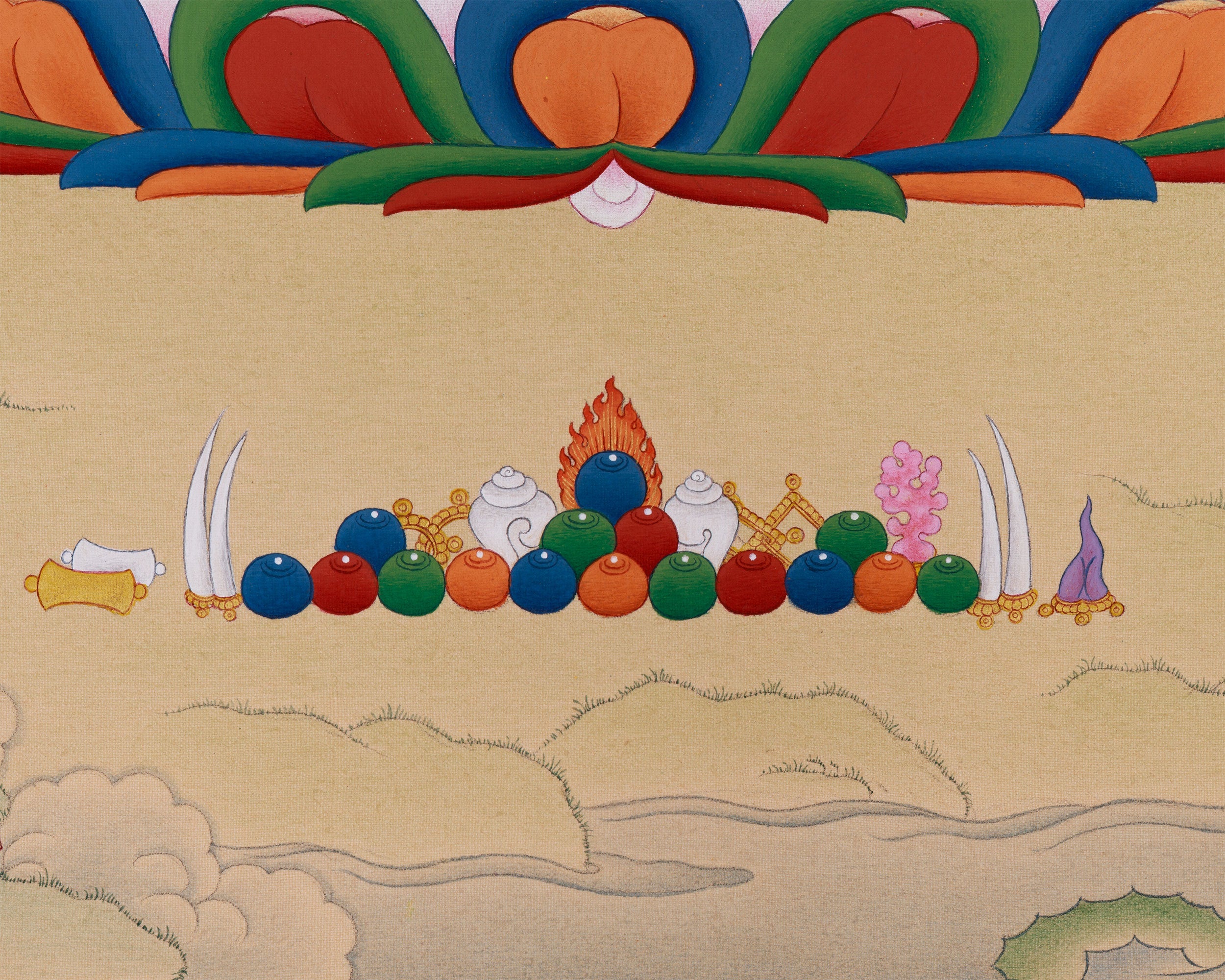 Hand-Painted Bhaisajyaguru Painting | Tibetan Buddha of Healing